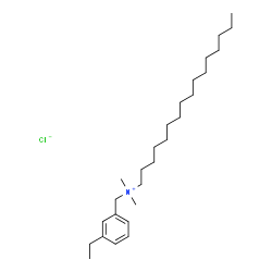 ChemSpider 2D Image | N-(3-Ethylbenzyl)-N,N-dimethyl-1-hexadecanaminium chloride | C27H50ClN