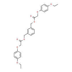 ChemSpider 2D Image | 1,3-Phenylenebis(methylene) bis[(4-ethoxyphenoxy)acetate] | C28H30O8