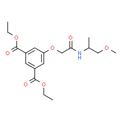 ChemSpider 2D Image | Diethyl 5-{2-[(1-methoxy-2-propanyl)amino]-2-oxoethoxy}isophthalate | C18H25NO7