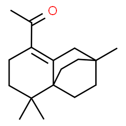 ChemSpider 2D Image | 1-(2,2,8-Trimethyltricyclo[6.2.2.0~1,6~]dodec-5-en-5-yl)ethanone | C17H26O