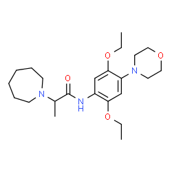 ChemSpider 2D Image | 2-(1-Azepanyl)-N-[2,5-diethoxy-4-(4-morpholinyl)phenyl]propanamide | C23H37N3O4
