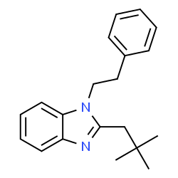ChemSpider 2D Image | 2-(2,2-Dimethylpropyl)-1-(2-phenylethyl)-1H-benzimidazole | C20H24N2