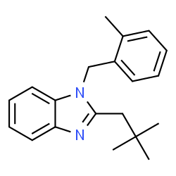 ChemSpider 2D Image | 2-(2,2-Dimethylpropyl)-1-(2-methylbenzyl)-1H-benzimidazole | C20H24N2