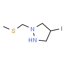 ChemSpider 2D Image | 4-Iodo-1-[(methylsulfanyl)methyl]pyrazolidine | C5H11IN2S