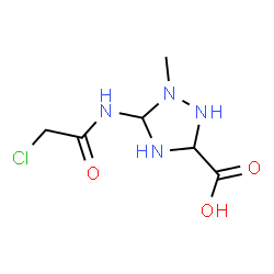 ChemSpider 2D Image | 5-[(Chloroacetyl)amino]-1-methyl-1,2,4-triazolidine-3-carboxylic acid | C6H11ClN4O3