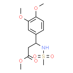 ChemSpider 2D Image | Methyl 3-(3,4-dimethoxyphenyl)-3-[(methylsulfonyl)amino]propanoate | C13H19NO6S