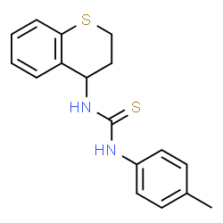 ChemSpider 2D Image | 1-(3,4-Dihydro-2H-thiochromen-4-yl)-3-(4-methylphenyl)thiourea | C17H18N2S2