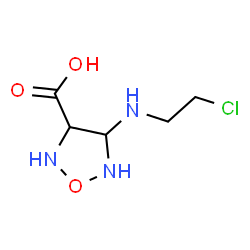 ChemSpider 2D Image | 4-[(2-Chloroethyl)amino]-1,2,5-oxadiazolidine-3-carboxylic acid | C5H10ClN3O3