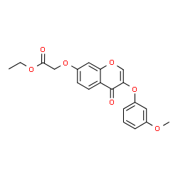 ChemSpider 2D Image | Ethyl {[3-(3-methoxyphenoxy)-4-oxo-4H-chromen-7-yl]oxy}acetate | C20H18O7