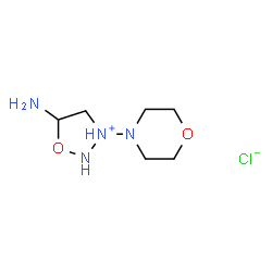 ChemSpider 2D Image | 5-Amino-3-(4-morpholinyl)-1,2,3-oxadiazolidin-3-ium chloride | C6H15ClN4O2