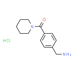 ChemSpider 2D Image | (4-(Aminomethyl)phenyl)(piperidin-1-yl)methanone hydrochloride | C13H19ClN2O