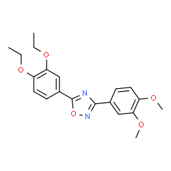 ChemSpider 2D Image | 5-(3,4-Diethoxyphenyl)-3-(3,4-dimethoxyphenyl)-1,2,4-oxadiazole | C20H22N2O5