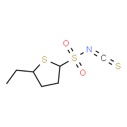 ChemSpider 2D Image | 5-Ethyltetrahydro-2-thiophenesulfonyl isothiocyanate | C7H11NO2S3
