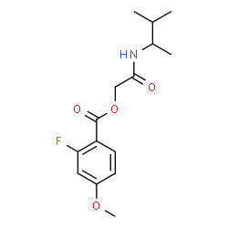 ChemSpider 2D Image | 2-[(3-Methyl-2-butanyl)amino]-2-oxoethyl 2-fluoro-4-methoxybenzoate | C15H20FNO4