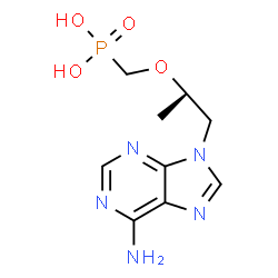 ChemSpider 2D Image | (S)-(((1-(6-Amino-9H-purin-9-yl)propan-2-yl)oxy)methyl)phosphonic acid | C9H14N5O4P