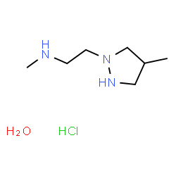 ChemSpider 2D Image | N-Methyl-2-(4-methyl-1-pyrazolidinyl)ethanamine hydrochloride hydrate | C7H20ClN3O