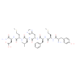 ChemSpider 2D Image | L-Tyrosyl-D-methionyl-L-phenylalanyl-3-(2H-imidazol-4-yl)-L-alanyl-L-leucyl-L-methionyl-L-alpha-asparagine | C44H62N10O10S2