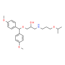 ChemSpider 2D Image | 1-[Bis(4-methoxyphenyl)methoxy]-3-[(3-isopropoxypropyl)amino]-2-propanol | C24H35NO5