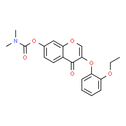 ChemSpider 2D Image | 3-(2-Ethoxyphenoxy)-4-oxo-4H-chromen-7-yl dimethylcarbamate | C20H19NO6