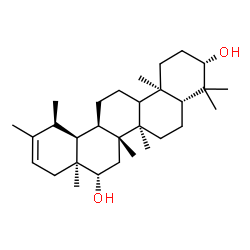 ChemSpider 2D Image | (3beta,9xi,16beta,19alpha)-Urs-20-ene-3,16-diol | C30H50O2