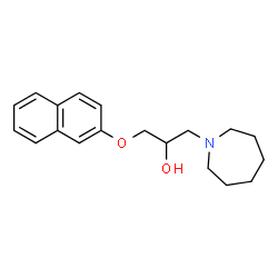 ChemSpider 2D Image | 1-(1-Azepanyl)-3-(2-naphthyloxy)-2-propanol | C19H25NO2