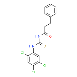 ChemSpider 2D Image | 3-Phenyl-N-[(2,4,5-trichlorophenyl)carbamothioyl]propanamide | C16H13Cl3N2OS