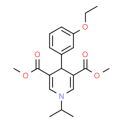 ChemSpider 2D Image | Dimethyl 4-(3-ethoxyphenyl)-1-isopropyl-1,4-dihydro-3,5-pyridinedicarboxylate | C20H25NO5