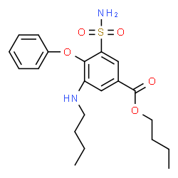 ChemSpider 2D Image | Butyl 3-(butylamino)-4-phenoxy-5-sulfamoylbenzoate | C21H28N2O5S
