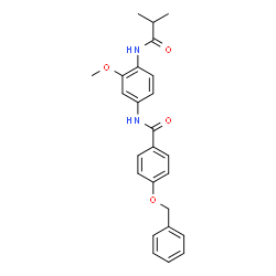 ChemSpider 2D Image | 4-(Benzyloxy)-N-[4-(isobutyrylamino)-3-methoxyphenyl]benzamide | C25H26N2O4