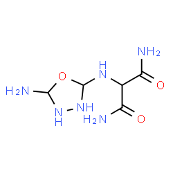 ChemSpider 2D Image | 2-[(5-Amino-1,3,4-oxadiazolidin-2-yl)amino]malonamide | C5H12N6O3