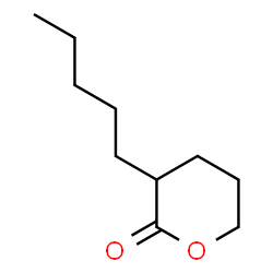 ChemSpider 2D Image | 3-Pentyltetrahydro-2H-pyran-2-one | C10H18O2