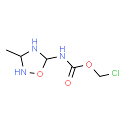 ChemSpider 2D Image | Chloromethyl (3-methyl-1,2,4-oxadiazolidin-5-yl)carbamate | C5H10ClN3O3