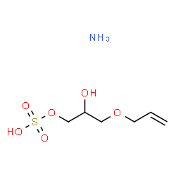 ChemSpider 2D Image | 3-(Allyloxy)-2-hydroxypropyl hydrogen sulfate ammoniate (1:1) | C6H15NO6S