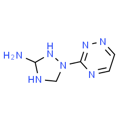 ChemSpider 2D Image | 1-(1,2,4-Triazin-3-yl)-1,2,4-triazolidin-3-amine | C5H9N7
