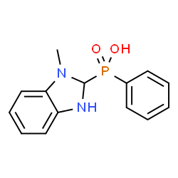ChemSpider 2D Image | (1-Methyl-2,3-dihydro-1H-benzimidazol-2-yl)phenylphosphinic acid | C14H15N2O2P