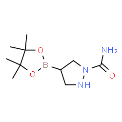 ChemSpider 2D Image | 4-(4,4,5,5-Tetramethyl-1,3,2-dioxaborolan-2-yl)-1-pyrazolidinecarboxamide | C10H20BN3O3