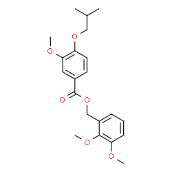 ChemSpider 2D Image | 2,3-Dimethoxybenzyl 4-isobutoxy-3-methoxybenzoate | C21H26O6