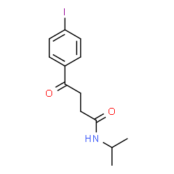 ChemSpider 2D Image | 4-(4-Iodophenyl)-N-isopropyl-4-oxobutanamide | C13H16INO2