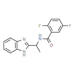 ChemSpider 2D Image | N-[1-(1H-Benzimidazol-2-yl)ethyl]-2,5-difluorobenzamide | C16H13F2N3O