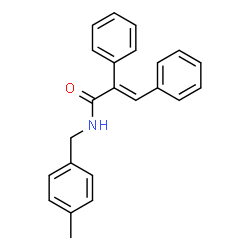 ChemSpider 2D Image | (2E)-N-(4-Methylbenzyl)-2,3-diphenylacrylamide | C23H21NO