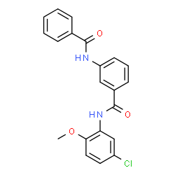 ChemSpider 2D Image | 3-(Benzoylamino)-N-(5-chloro-2-methoxyphenyl)benzamide | C21H17ClN2O3