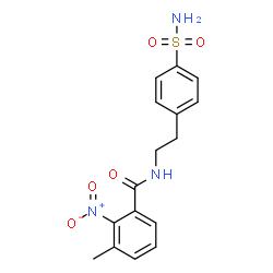 ChemSpider 2D Image | 3-Methyl-2-nitro-N-[2-(4-sulfamoylphenyl)ethyl]benzamide | C16H17N3O5S