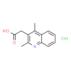 ChemSpider 2D Image | (2,4-dimethylquinolin-3-yl)acetic acid hydrochloride | C13H14ClNO2