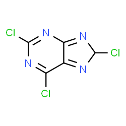 ChemSpider 2D Image | 2,6,8-Trichloro-8H-purine | C5HCl3N4
