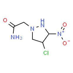 ChemSpider 2D Image | 2-(4-Chloro-3-nitro-1-pyrazolidinyl)acetamide | C5H9ClN4O3