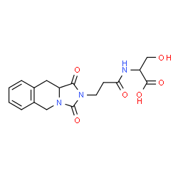 ChemSpider 2D Image | N-[3-(1,3-Dioxo-1,5,10,10a-tetrahydroimidazo[1,5-b]isoquinolin-2(3H)-yl)propanoyl]serine | C17H19N3O6