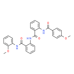 ChemSpider 2D Image | 2-[(4-Methoxybenzoyl)amino]-N-{2-[(2-methoxyphenyl)carbamoyl]phenyl}benzamide | C29H25N3O5