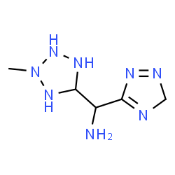 ChemSpider 2D Image | 1-(2-Methyl-5-tetrazolidinyl)-1-(3H-1,2,4-triazol-5-yl)methanamine | C5H12N8