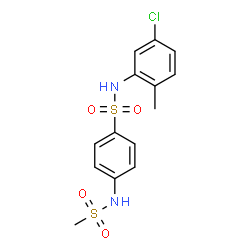 ChemSpider 2D Image | N-(5-Chloro-2-methylphenyl)-4-[(methylsulfonyl)amino]benzenesulfonamide | C14H15ClN2O4S2
