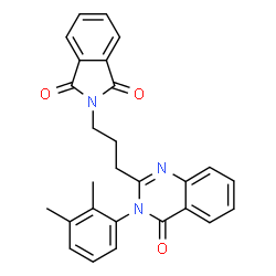 ChemSpider 2D Image | 2-{3-[3-(2,3-Dimethylphenyl)-4-oxo-3,4-dihydro-2-quinazolinyl]propyl}-1H-isoindole-1,3(2H)-dione | C27H23N3O3